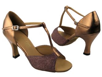 dansschoenen koperen glitters  